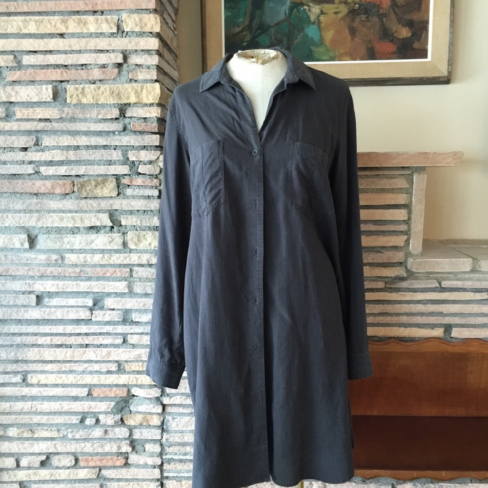 Cloth & Stone black tencel tunic shirt, L
